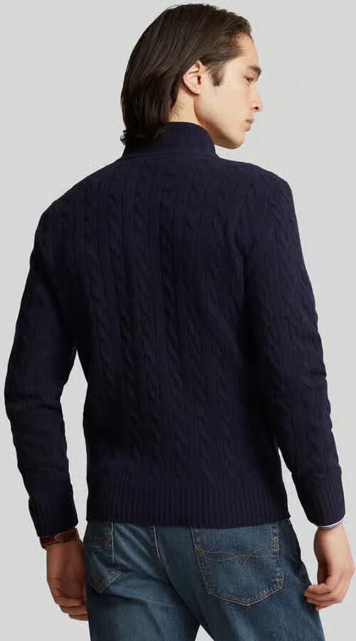 Polo Ralph Lauren Gebreide pullover van een mix van katoen en kasjmier met opstaande kraag - Foto 2