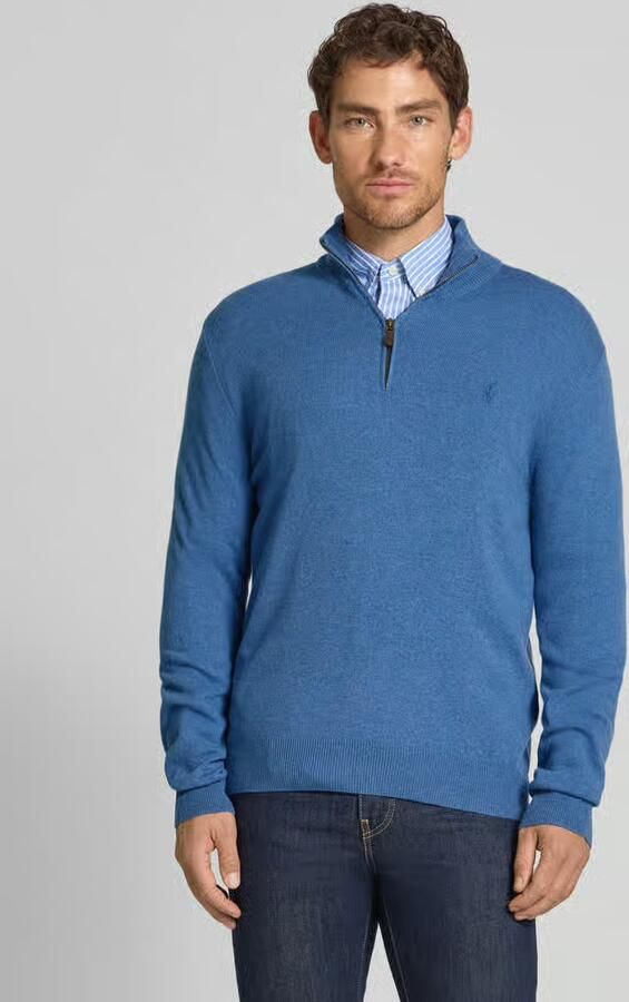 Polo Ralph Lauren Gebreide pullover van wol met opstaande kraag en ritssluiting - Foto 2