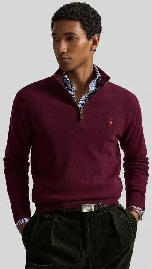 Polo Ralph Lauren Gebreide pullover van wol met opstaande kraag en ritssluiting - Foto 4
