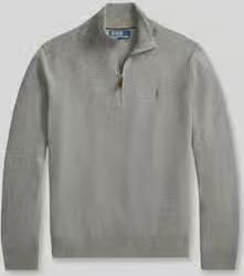 Ralph Lauren Grijze Wollen Trui met Hoge Kraag en Geborduurd Pony Logo Gray Heren - Foto 7