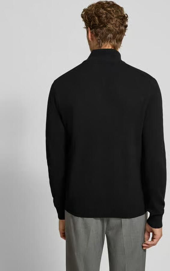 Polo Ralph Lauren Gebreide pullover van wol met opstaande kraag en ritssluiting