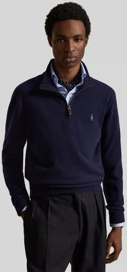 Polo Ralph Lauren Gebreide pullover van wol met opstaande kraag en ritssluiting - Foto 3