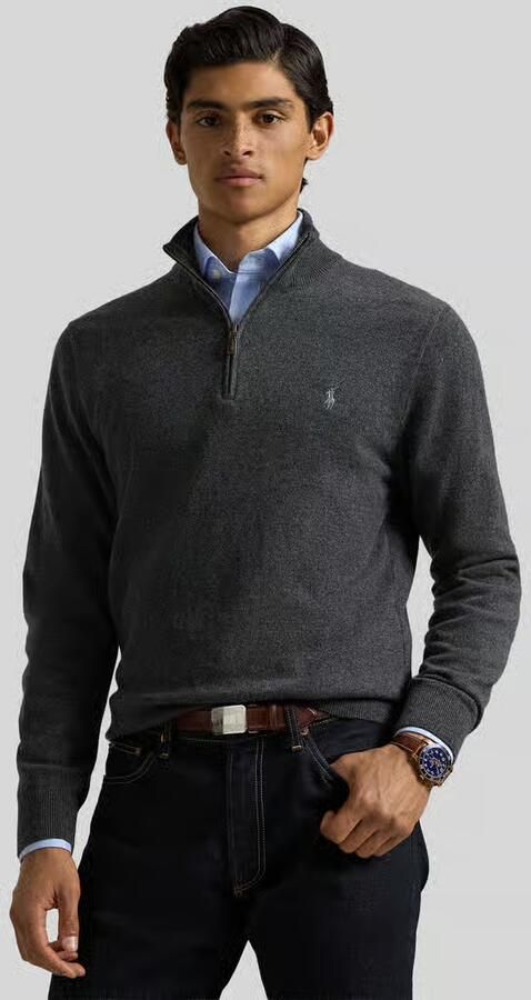 Polo Ralph Lauren Gebreide pullover van wol met opstaande kraag en ritssluiting - Foto 6