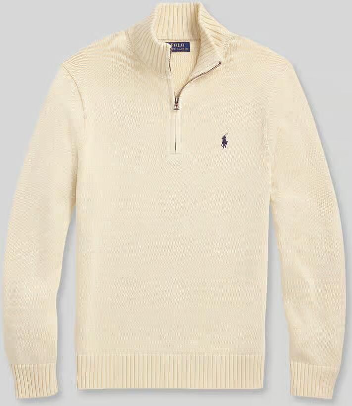 Polo Ralph Lauren Beige Cotton Quarter-Zip Jumper Andover Cream Beige Heren - Foto 5