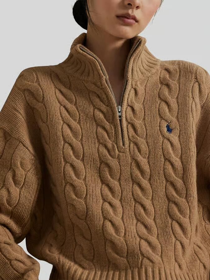 Polo Ralph Lauren Schipperstrui van wolmix met kasjmier - Foto 3