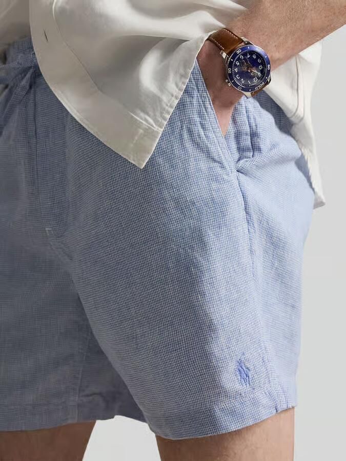Polo Ralph Lauren regular fit short van echt linnen met gestikt logo