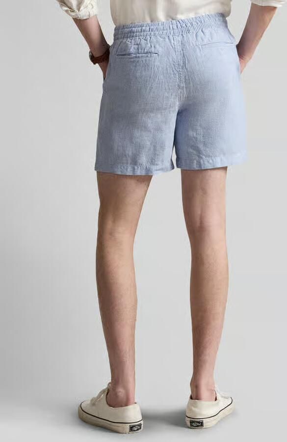 Polo Ralph Lauren regular fit short van echt linnen met gestikt logo - Foto 3