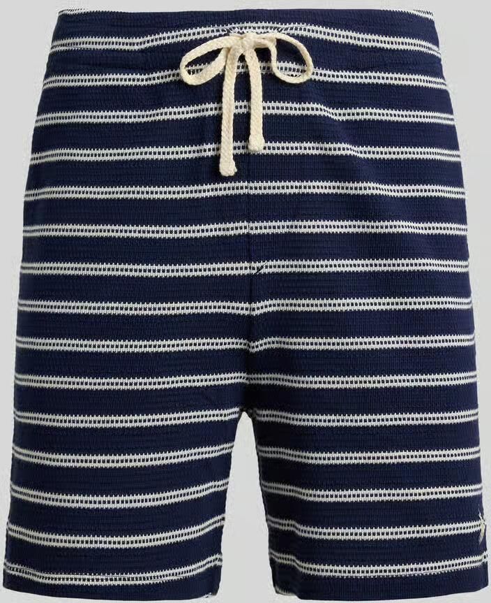 Polo Ralph Lauren regular fit short van katoenmix met gaatjesmotief-strepen - Foto 2