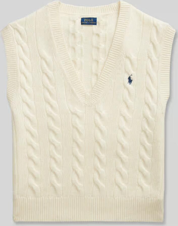 Polo Ralph Lauren Spencer van een mix van wol en kasjmier met V-hals - Foto 2
