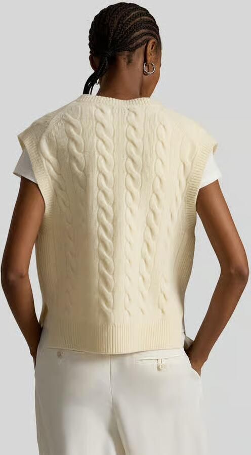 Polo Ralph Lauren Spencer van een mix van wol en kasjmier met V-hals - Foto 8