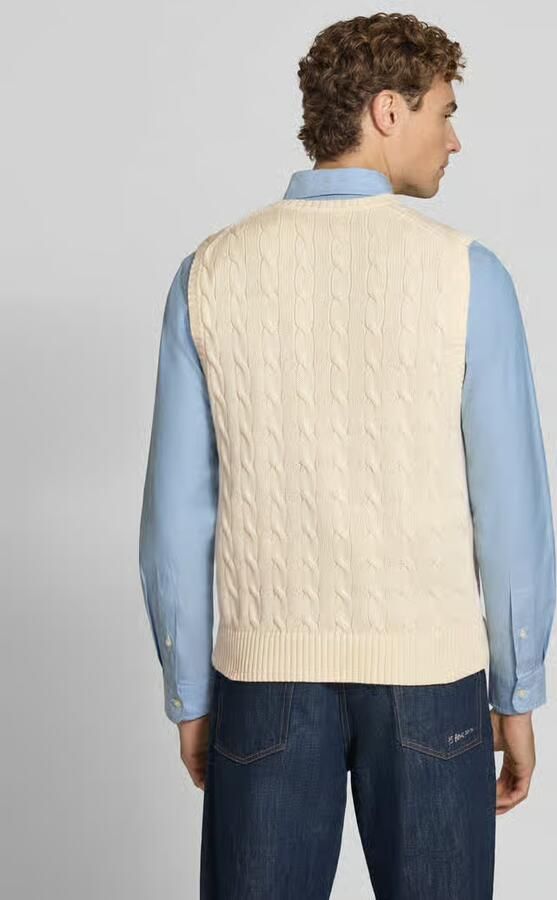 Polo Ralph Lauren Spencer met kabelpatroon en labelstitching - Foto 2