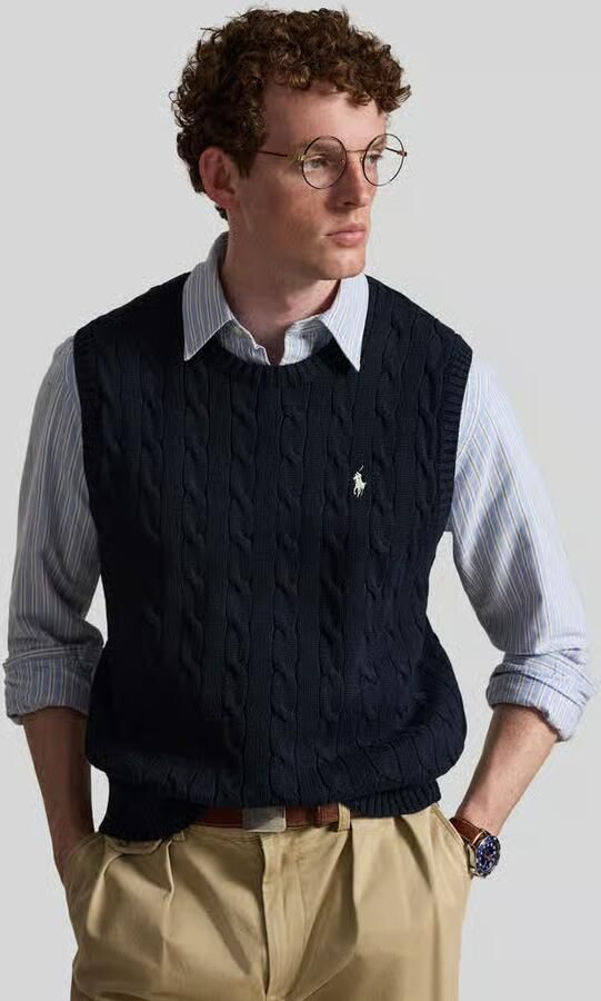 Polo Ralph Lauren Trui PULL SANS MANCHE MAILLE TORSADEE - Foto 3