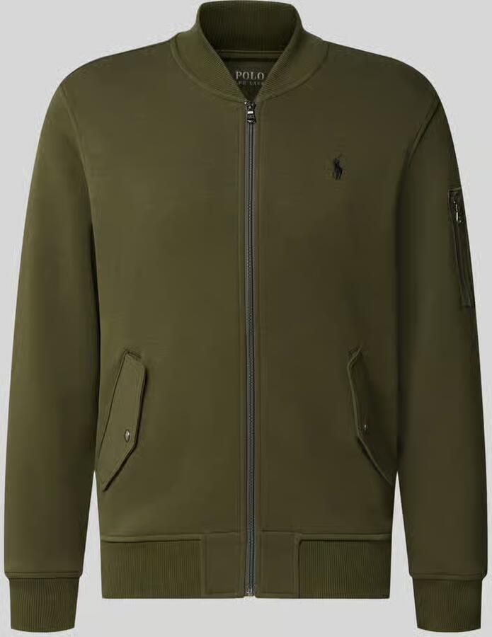 Polo Ralph Lauren Regular fit sweatjack met logostitching model 'Double'