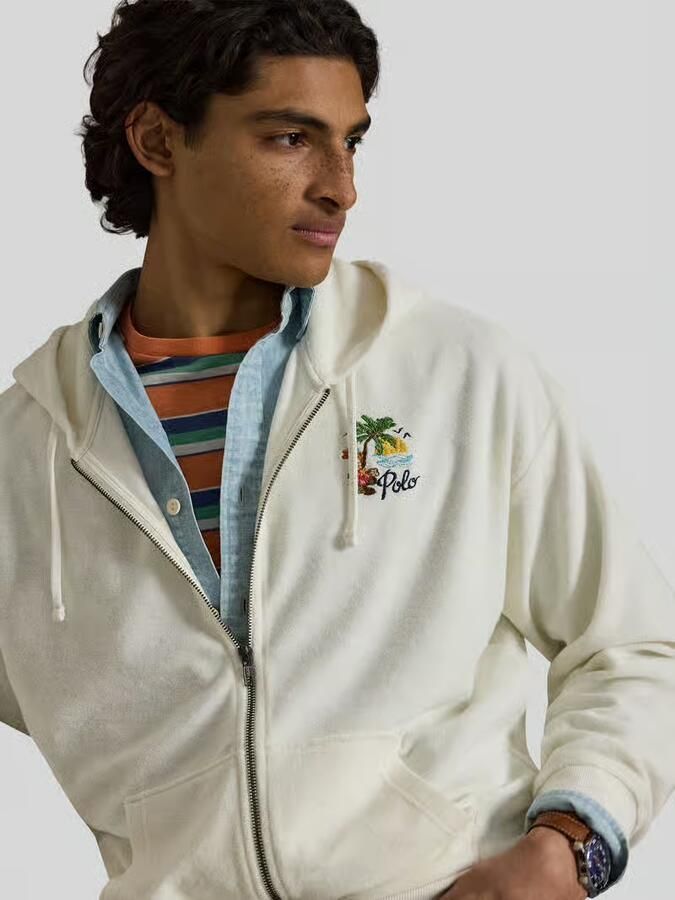 Polo Ralph Lauren regular fit sweatjack van katoenmix met rugprint
