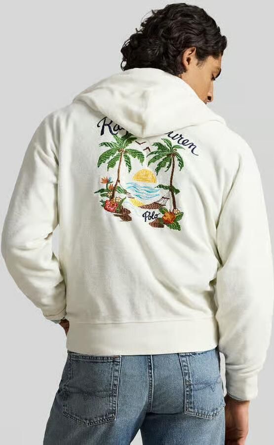 Polo Ralph Lauren regular fit sweatjack van katoenmix met rugprint - Foto 2