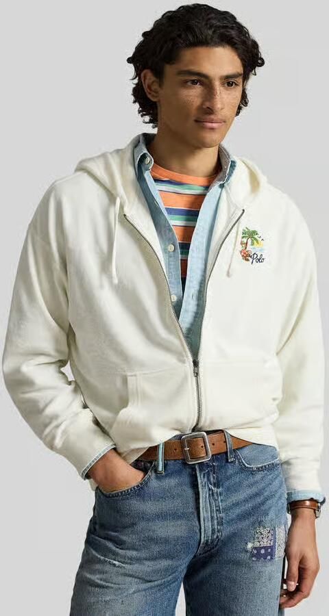 Polo Ralph Lauren regular fit sweatjack van katoenmix met rugprint - Foto 3