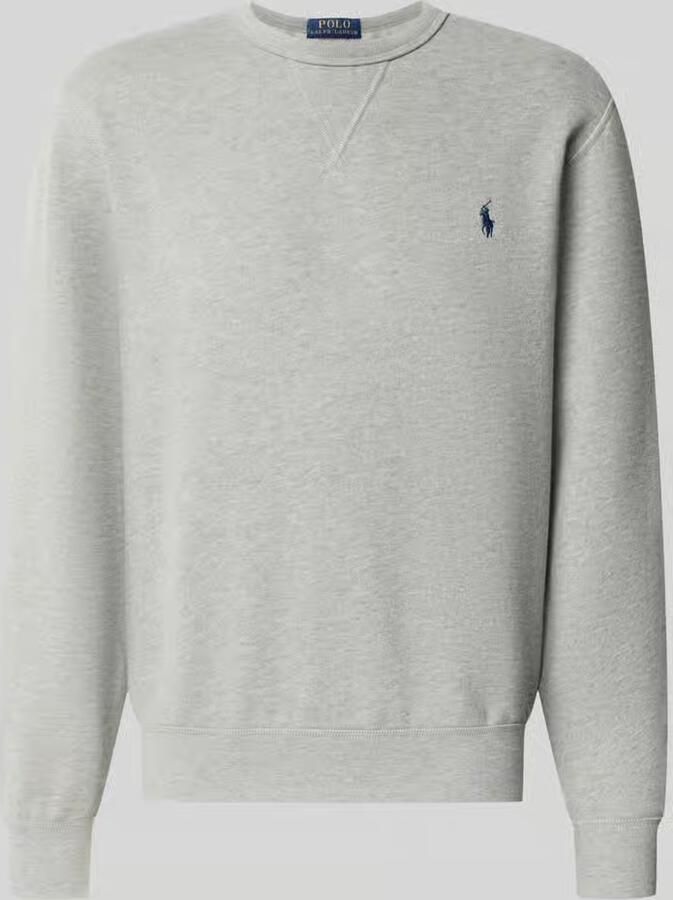Ralph Lauren Comfortabele Grijze Heather Longsleeve Gebreide Trui Grijs Heren