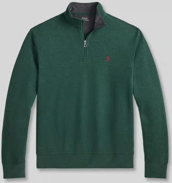 Polo Ralph Lauren Sweater Luxury Jersey Quarter Zip Pullover Green - Foto 2