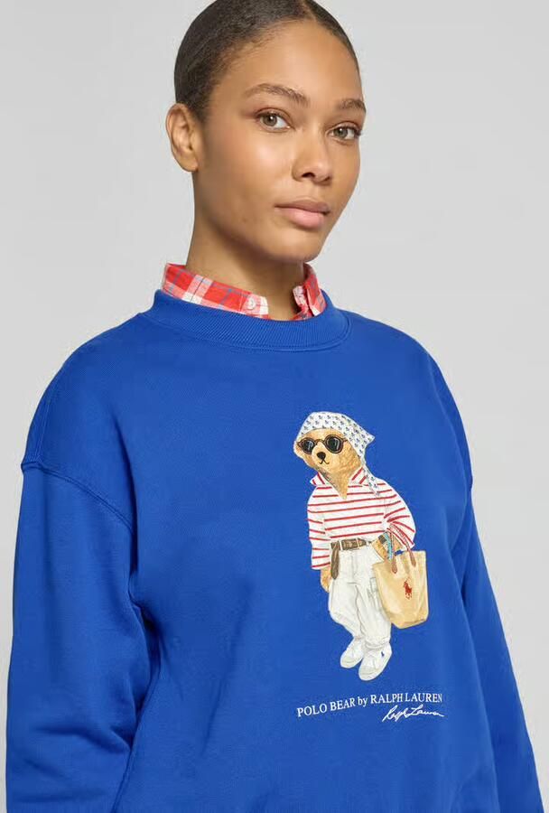 Polo Ralph Lauren regular fit sweatshirt van katoenmix met bear-motief