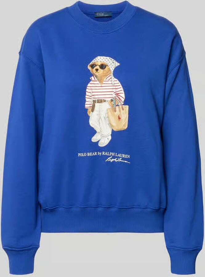 Polo Ralph Lauren regular fit sweatshirt van katoenmix met bear-motief - Foto 2