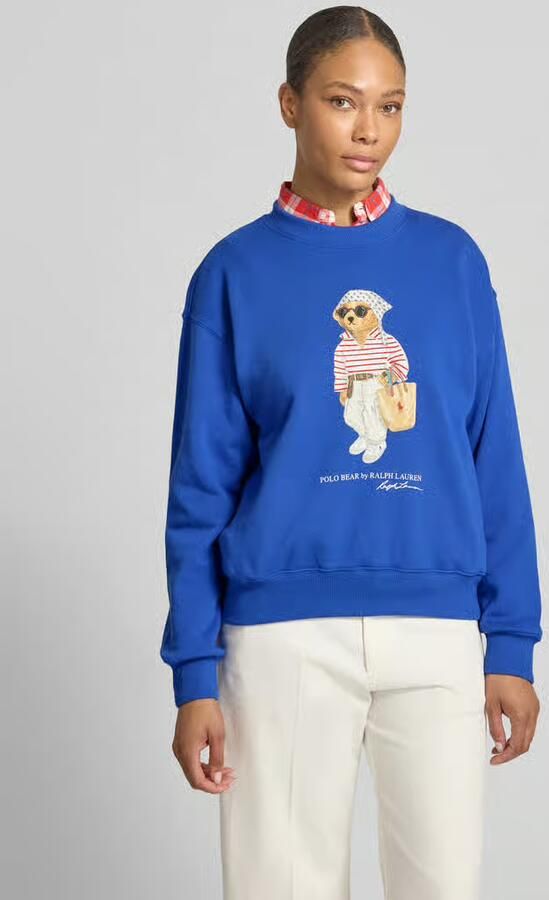 Polo Ralph Lauren regular fit sweatshirt van katoenmix met bear-motief - Foto 4