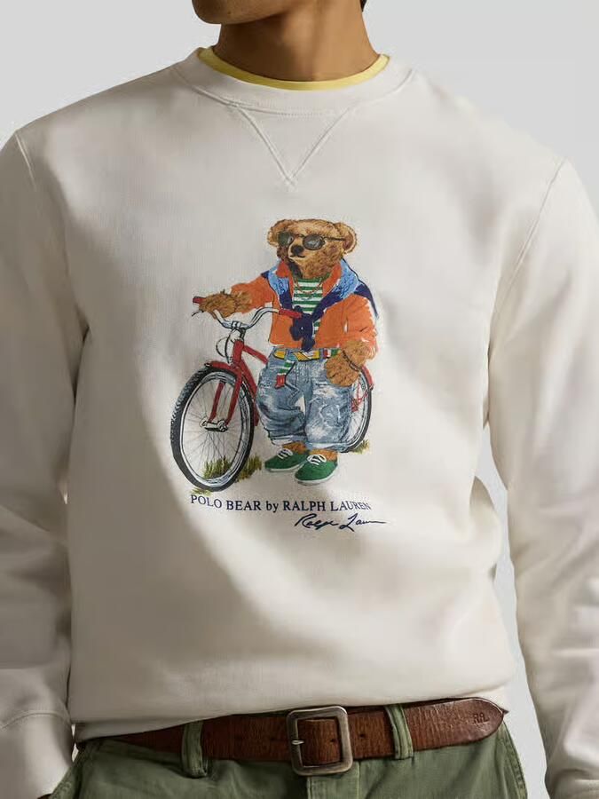 Polo Ralph Lauren regular fit sweatshirt van katoenmix met polo bear-print