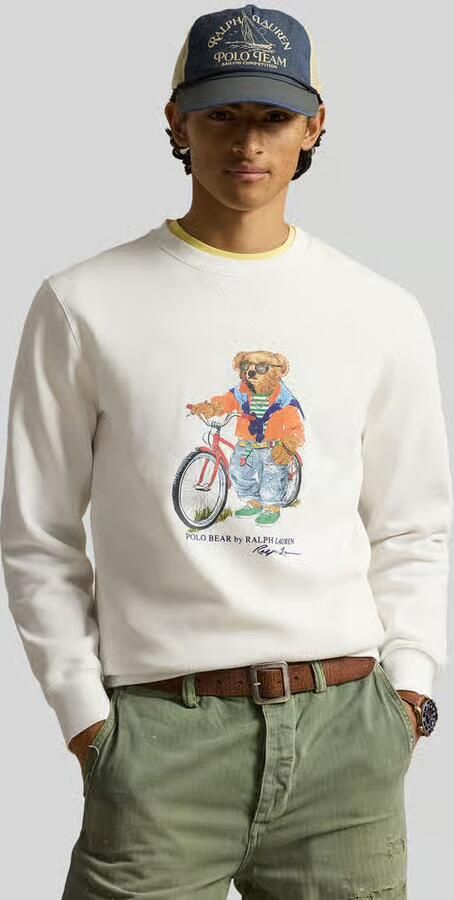 Polo Ralph Lauren regular fit sweatshirt van katoenmix met polo bear-print - Foto 3