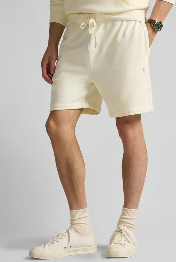 Ralph Lauren Vintage-geïnspireerde Loopback Katoenen Sweatshorts Beige Heren - Foto 9