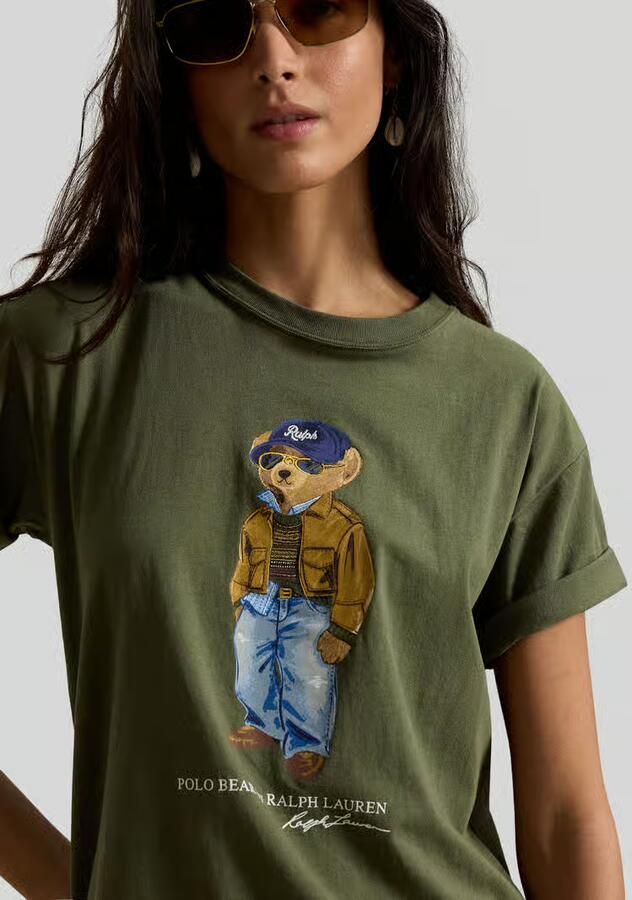 Polo Ralph Lauren regular fit T-shirt met polo bear-print model 'BEAR TEE'
