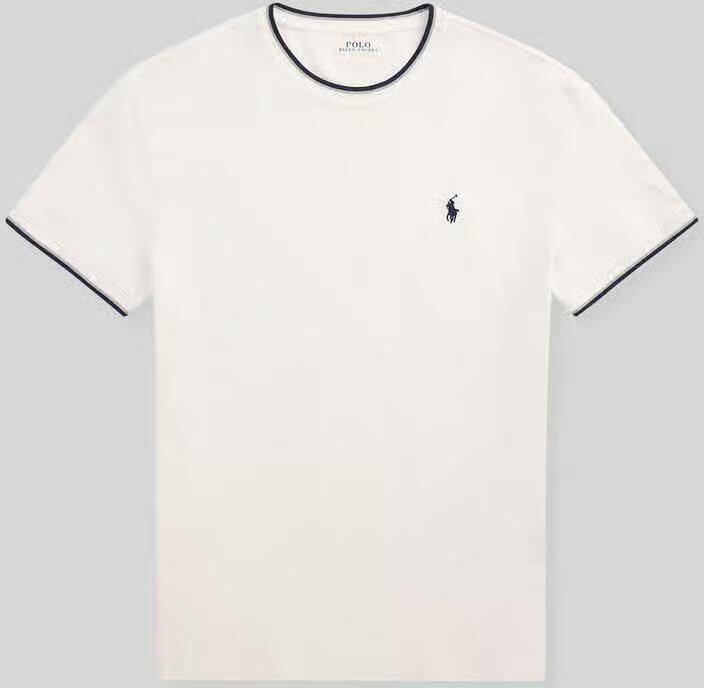 Polo Ralph Lauren regular fit T-shirt van katoenmix met contrasterende strepen - Foto 2