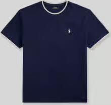 Polo Ralph Lauren regular fit T-shirt van katoenmix met contrasterende strepen