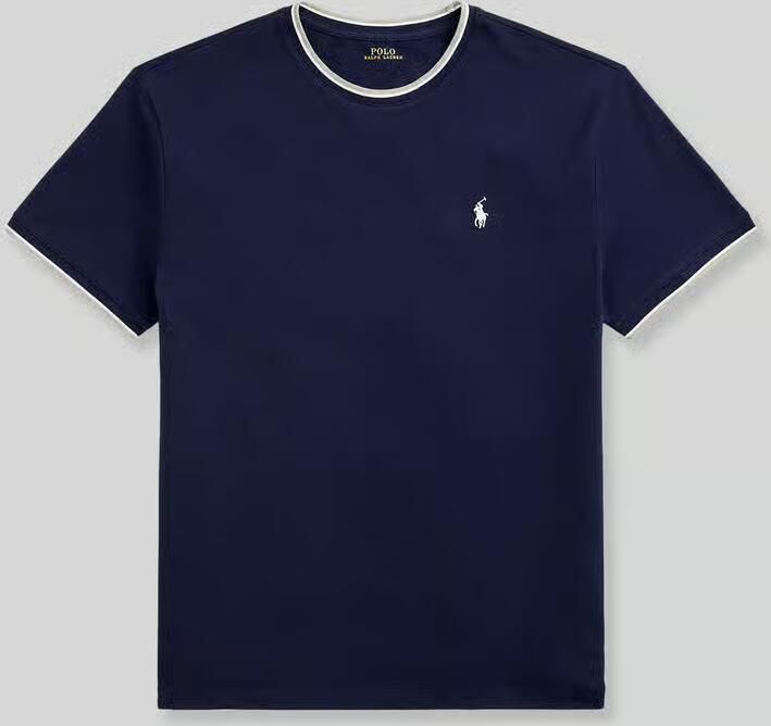 Polo Ralph Lauren regular fit T-shirt van katoenmix met contrasterende strepen