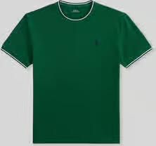 Polo Ralph Lauren regular fit T-shirt van katoenmix met contrasterende strepen