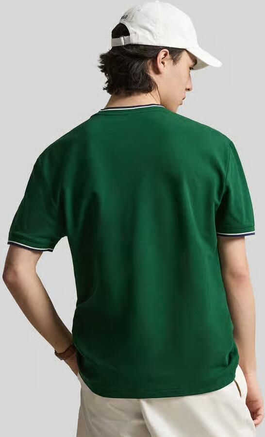 Polo Ralph Lauren regular fit T-shirt van katoenmix met contrasterende strepen - Foto 2