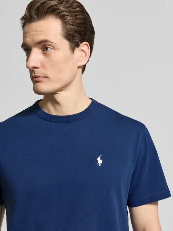 Polo Ralph Lauren Custom slim fit T-shirt van puur katoen met labelstitching - Foto 4