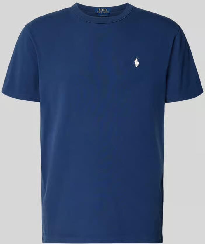 Polo Ralph Lauren Custom slim fit T-shirt van puur katoen met labelstitching - Foto 3