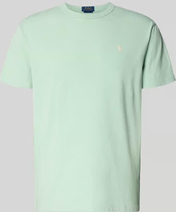 Ralph Lauren Custom Slim Polo Shirt Geborduurd Logo Green Dames