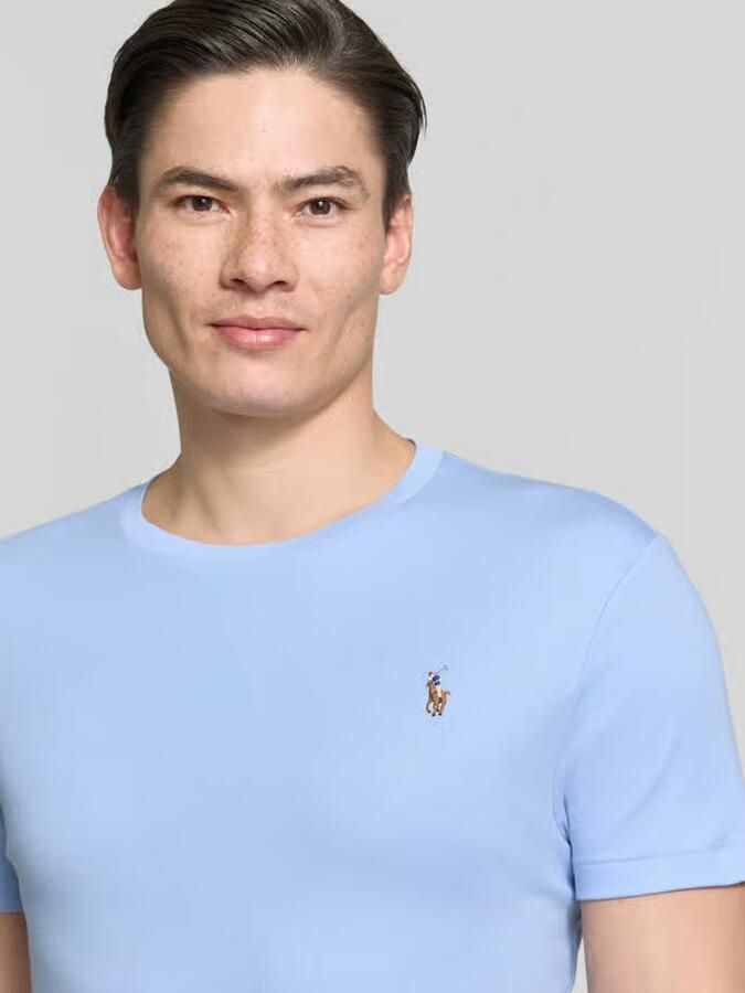 Polo Ralph Lauren Lichtblauw Custom Slim Fit T-shirt Blue Heren - Foto 2