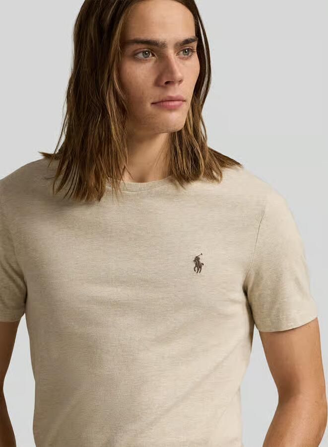 Polo Ralph Lauren SSCNCLSM1-SHORT SLEEVE-T-SHIRT f24 white denim bear Men T-Shirts & Polo's beige Maat L Kleding - Foto 4
