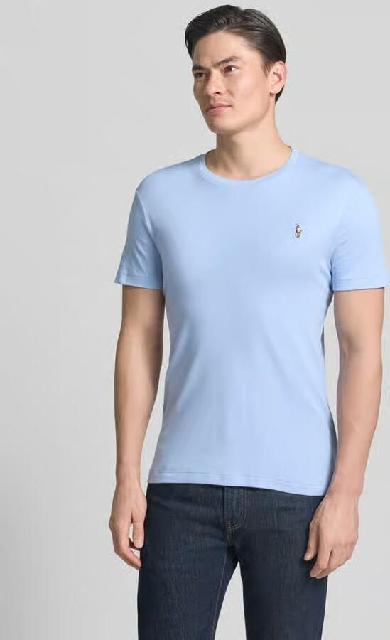 Polo Ralph Lauren Lichtblauw Custom Slim Fit T-shirt Blue Heren - Foto 9