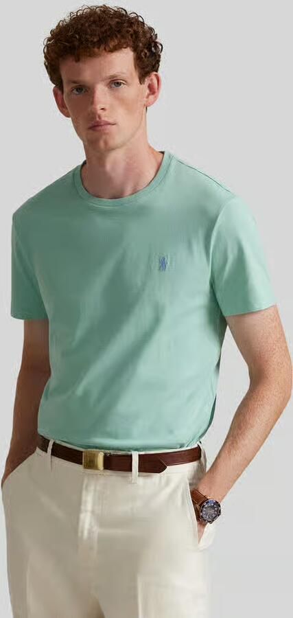 Polo Ralph Lauren T-shirt Korte Mouw Custom Slim Fit T-Shirt Pale Green - Foto 2
