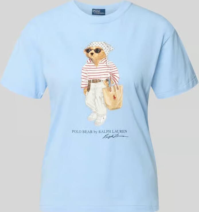 Polo Ralph Lauren regular fit T-shirt van puur katoen met BEAR-motief - Foto 2