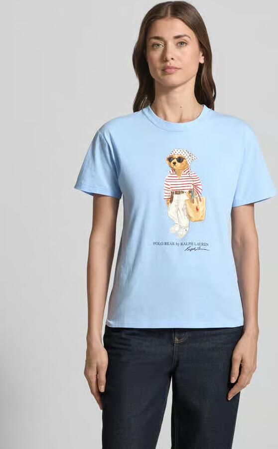 Polo Ralph Lauren regular fit T-shirt van puur katoen met BEAR-motief - Foto 2
