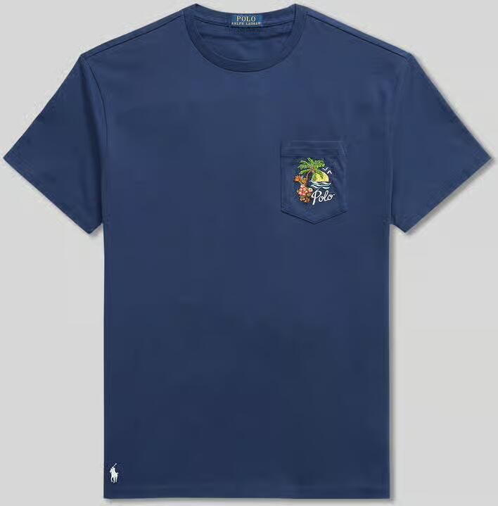 Polo Ralph Lauren regular fit T-shirt van puur katoen met print aan de achterkant