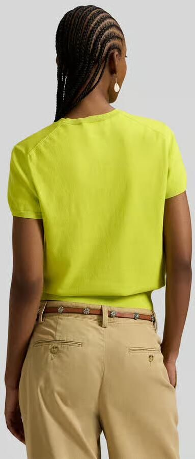 Polo Ralph Lauren Regular Fit trui met korte mouwen van katoenmengsel - Foto 4
