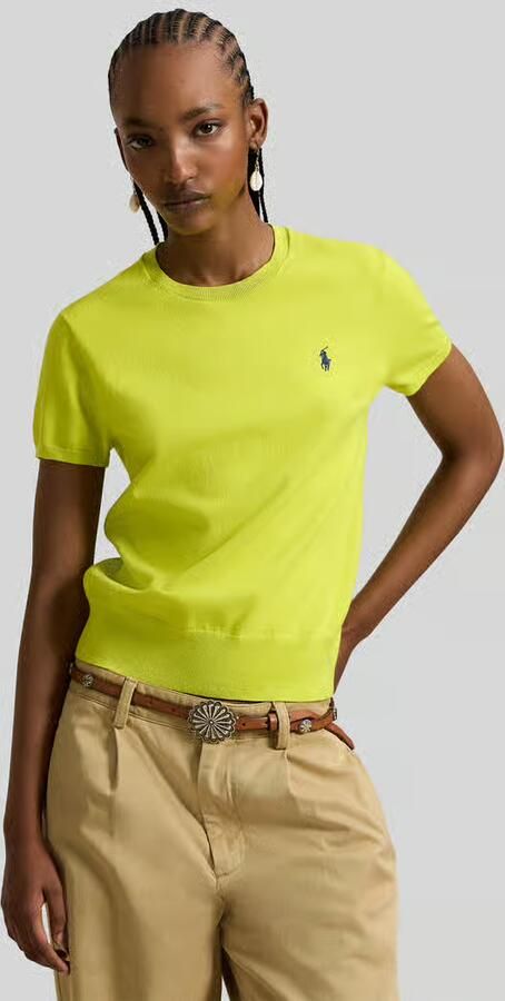 Polo Ralph Lauren Regular Fit trui met korte mouwen van katoenmengsel - Foto 3