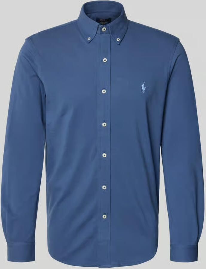 Polo Ralph Lauren Overhemd Lange Mouw CHEMISE AJUSTEE COL BOUTONNE EN POLO FEATHERWEIGHT - Foto 2