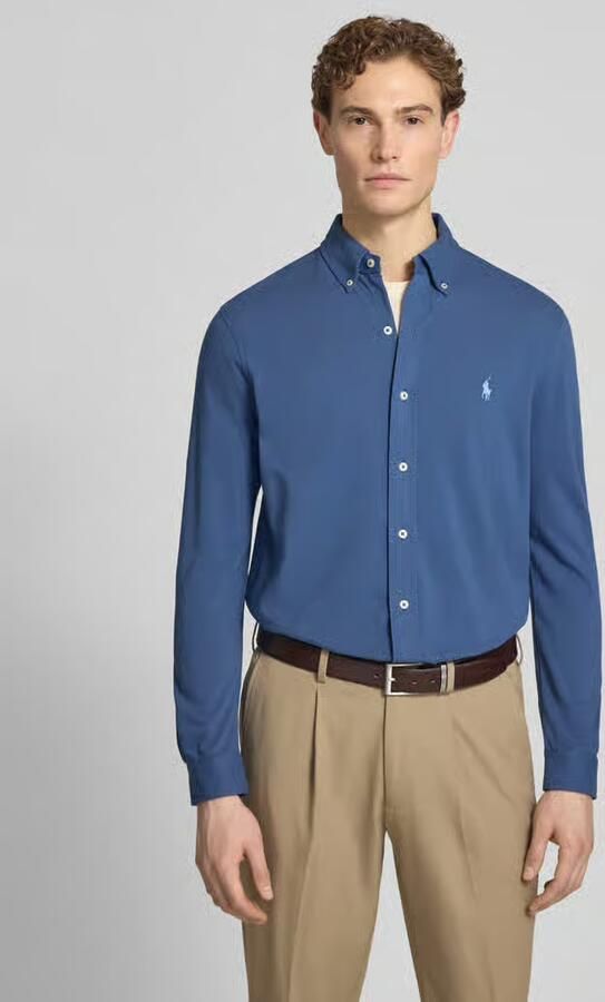 Polo Ralph Lauren Overhemd Lange Mouw CHEMISE AJUSTEE COL BOUTONNE EN POLO FEATHERWEIGHT - Foto 2