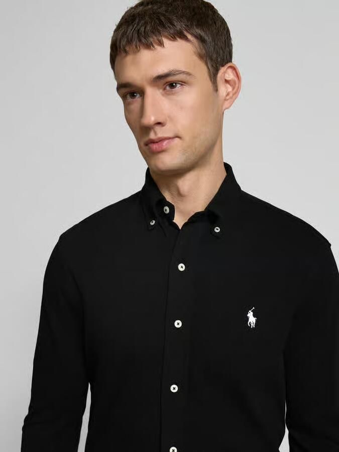 Polo Ralph Lauren Overhemd Lange Mouw CHEMISE AJUSTEE COL BOUTONNE EN POLO FEATHERWEIGHT - Foto 2