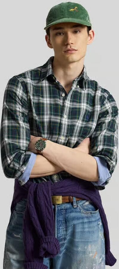 Polo Ralph Lauren Overhemd Lange Mouw CHEMISE COUPE DROITE EN OXFORD DOUBLE FACE - Foto 3